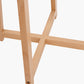 Whitby Natural Wood Tapered 4 Post Floor Lamp Base with Lino 45cm Black Self Lined Linen Cylinder Lampshade