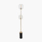 Florence Black Metal and Glass Floor Lamp