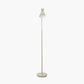 Benedict Sage and Brushed Silver Metal Floor Lamp