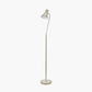 Benedict Sage and Brushed Silver Metal Floor Lamp
