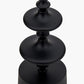 Emilio Matt Black Candlestick Floor Lamp Base with Martigues 45cm Taupe Boucle Tapered Lampshade