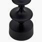 Emilio Matt Black Candlestick Floor Lamp Base with Floressa 45cm Red Floral Patterned Mushroom Pleat Tapered Lamp Shade