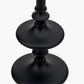 Emilio Matt Black Candlestick Floor Lamp Base with Floressa 45cm Red Floral Patterned Mushroom Pleat Tapered Lamp Shade