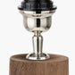Esha Natural Conical Wood Floor Lamp Base with Milos 50cm Natural Linen Tapered Lampshade