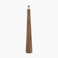 Esha Natural Conical Wood Floor Lamp Base with Martigues 50cm White Boucle Tapered Lampshade