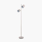 Finn Grey Metal Cloche Two Head Floor Lamp