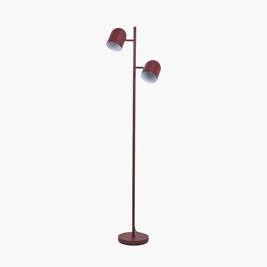 Finn Mulberry Metal Cloche Two Head Floor Lamp