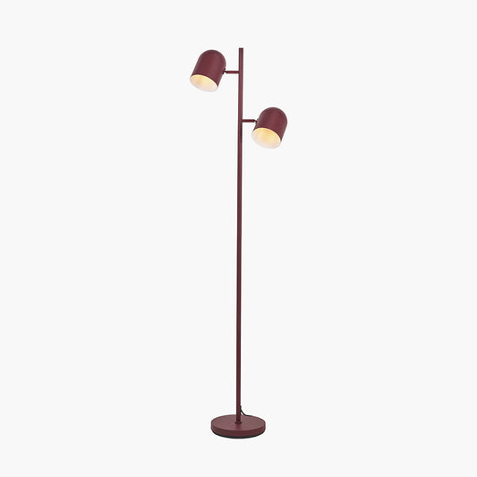 Finn Mulberry Metal Cloche Two Head Floor Lamp