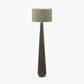 Arbor Verdi Gris Metal Conical Floor Lamp Base with Edward 45cm Pistachio Green Linen Cylinder Lampshade