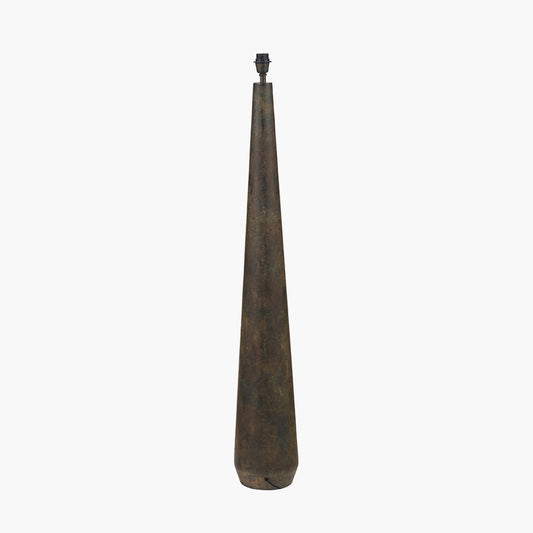 Arbor Verdi Gris Metal Conical Floor Lamp Base with Edward 45cm Pistachio Green Linen Cylinder Lampshade