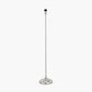 Auden Silver Metal Stick Floor Lamp Base with Malia 40cm Mulberry Red Mushroom Pleat Scalloped Tapered Lamp Shade