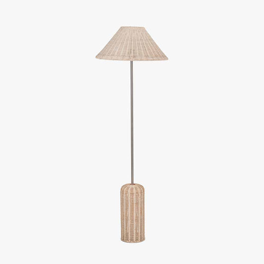 Hali Rattan Base and Shade Floor Lamp