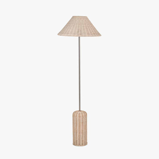 Hali Rattan Base and Shade Floor Lamp