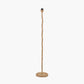 Palau Rattan Wave Floor Lamp Base with Harley 50cm Slubby Hopsack Empire Lampshade