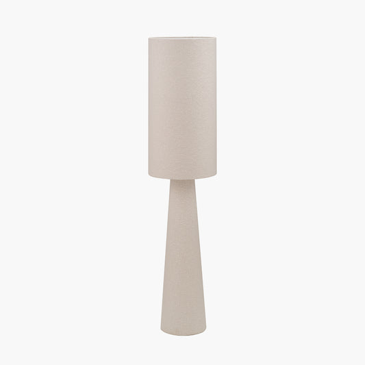 Mirissa White Slubby Handloom Fabric Floor Lamp