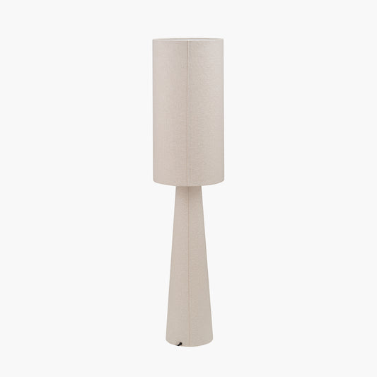 Mirissa White Slubby Handloom Fabric Floor Lamp