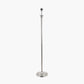 Salvatore Antique Silver Metal Floor Lamp Base with Winston 45cm White Handloom Tapered Lampshade