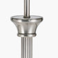 Salvatore Antique Silver Metal Floor Lamp Base with Vienna 45cm Taupe Chevron Mushroom Pleat Lampshade