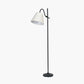 Ari Black Metal Curved Arm Floor Lamp