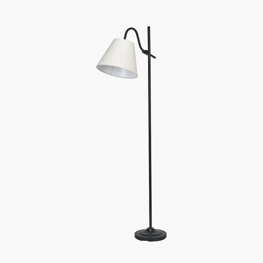 Ari Black Metal Curved Arm Floor Lamp