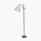 Ari Black Metal Curved Arm Floor Lamp