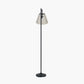 Ari Black Metal Curved Arm Floor Lamp