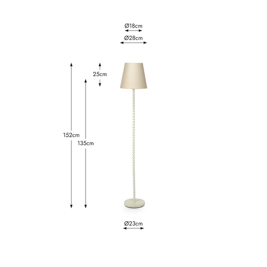 Sophia Putty Metal Bobble Floor Lamp