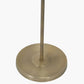Seraphine Matt Antique Brass Metal and White Cotton Mix Scallop Shaded Floor Lamp