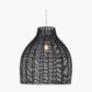 Caswell Black Rattan Cloche Pendant