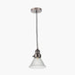 Lenox Conical Ribbed Glass with Antique Bronze Fitting Elec Pendant