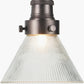 Lenox Conical Ribbed Glass with Antique Bronze Fitting Elec Pendant