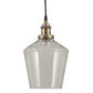 Emmanuelle Antique Brass Metal and Clear Glass Pendant