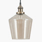 Emmanuelle Antique Brass Metal and Lustre Glass Pendant
