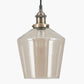 Emmanuelle Antique Brass Metal and Lustre Glass Pendant