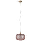 Azores Rose Textured Glass Oval Pendant