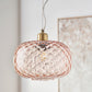 Azores Rose Textured Glass Oval Pendant