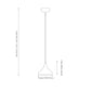 Canton Matt Black Metal and Glass Cone Pendant