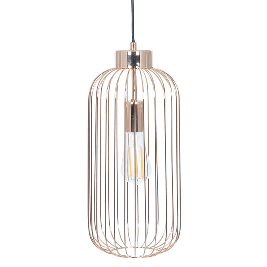 Dania French Gold Metal Wire Tall Pendant