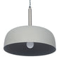 Anke Matt Grey Domed Metal Pendant