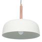 Anke Matt Cream Domed Metal Pendant