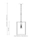 Llewellyn Matt Black Metal and Glass Pendant