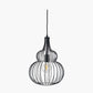Dania Matt Black Metal Shaped Wire Pendant