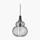 Dania Matt Black Metal Shaped Wire Pendant