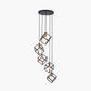 Alessio Matt Black Metal 5 Cube Pendant