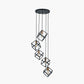 Alessio Matt Black Metal 5 Cube Pendant