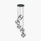 Alessio Matt Black Metal 5 Cube Pendant