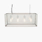 Llewellyn Silver Metal and Glass 4 Bulb Pendant