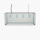 Llewellyn Silver Metal and Glass 4 Bulb Pendant