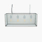 Llewellyn Silver Metal and Glass 4 Bulb Pendant