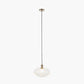Abigail Clear Ribbed Glass Oval Pendant